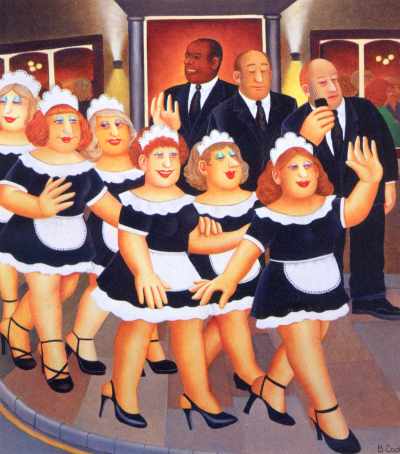 Waitresses night out. "Girls Night Out" by Beryl Cook